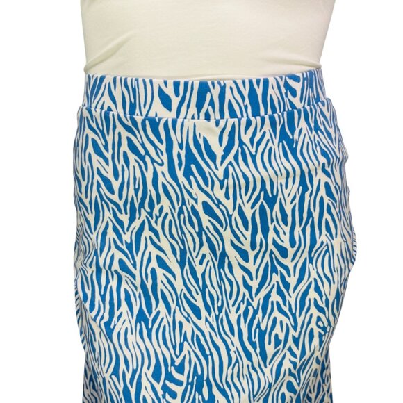 DVF Diane Von Furstenberg X Target A-Line Sea Twig Blue Skirt Plus Size 3X - Picture 4 of 10